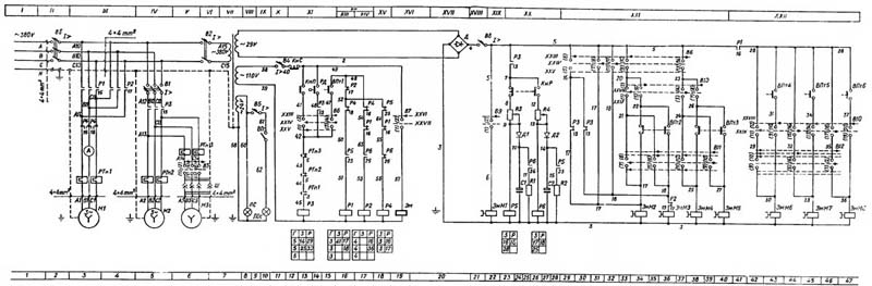 Електрична схема токарно-револьверного верстата 1К341 1К341 Схема електрична токарно-револьверного верстата